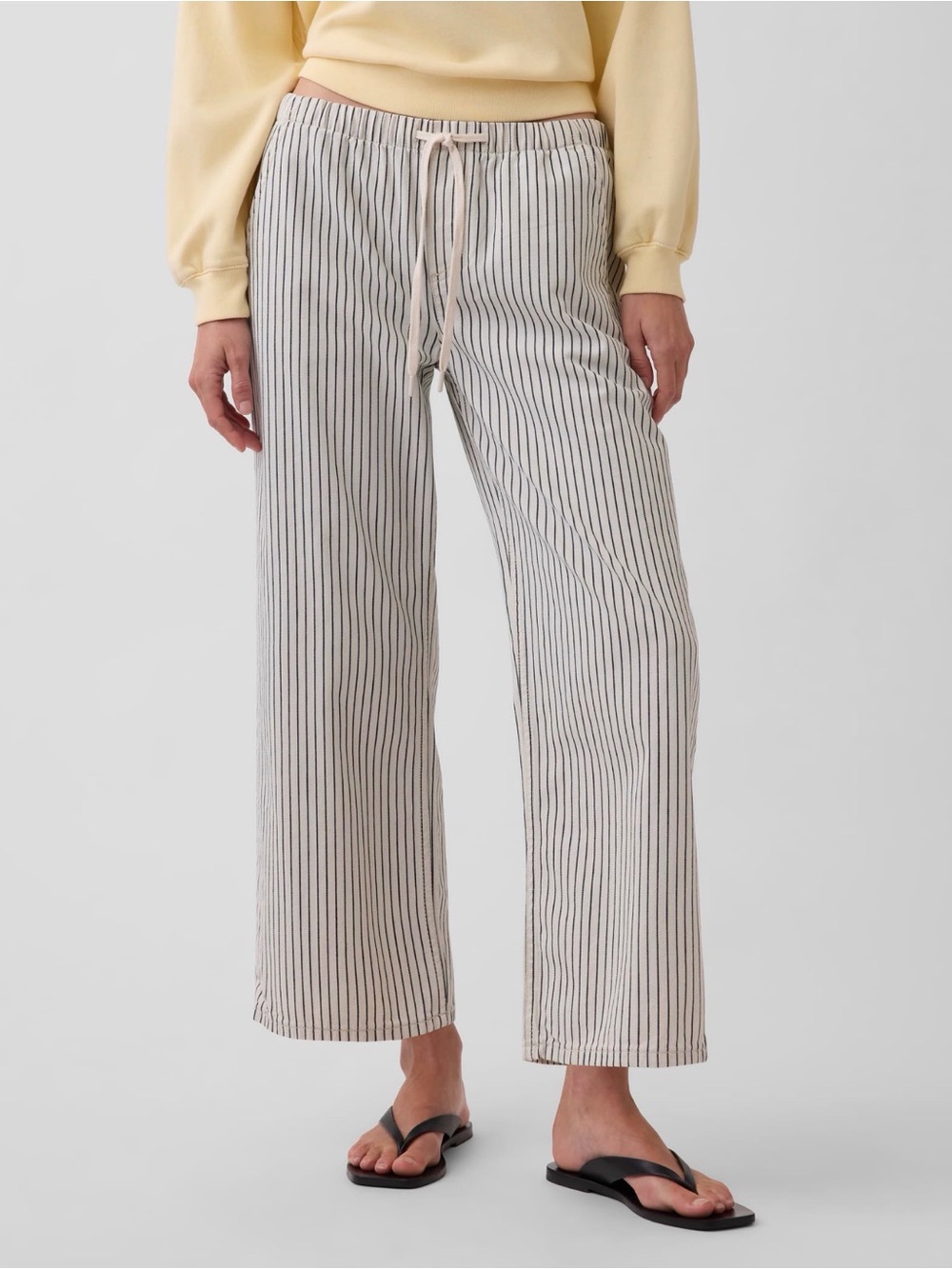 Low Rise '90s Loose Easy Crop Stripe Jean